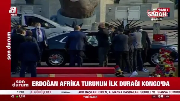 Başkan Erdoğan, Kongo Demokratik Cumhuriyeti'ne geldi | Video