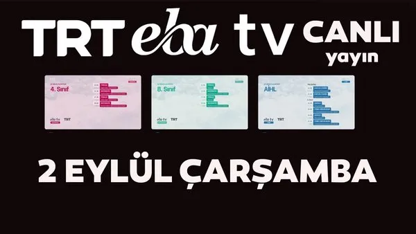 TRT EBA TV canlı izle! (2 Eylül 2020 Çarşamba) 'Uzaktan Eğitim' Ortaokul, İlkokul, Lise kanalları canlı yayın | Video