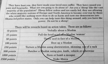 İngiltere’de Bir Müslüman’ı Cezalandır mektubuna inceleme