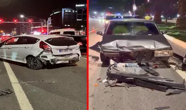 Elazığ’da makas atarken otomobile arkadan çarptı: 2 yaralı! Kaza anı kamerada...