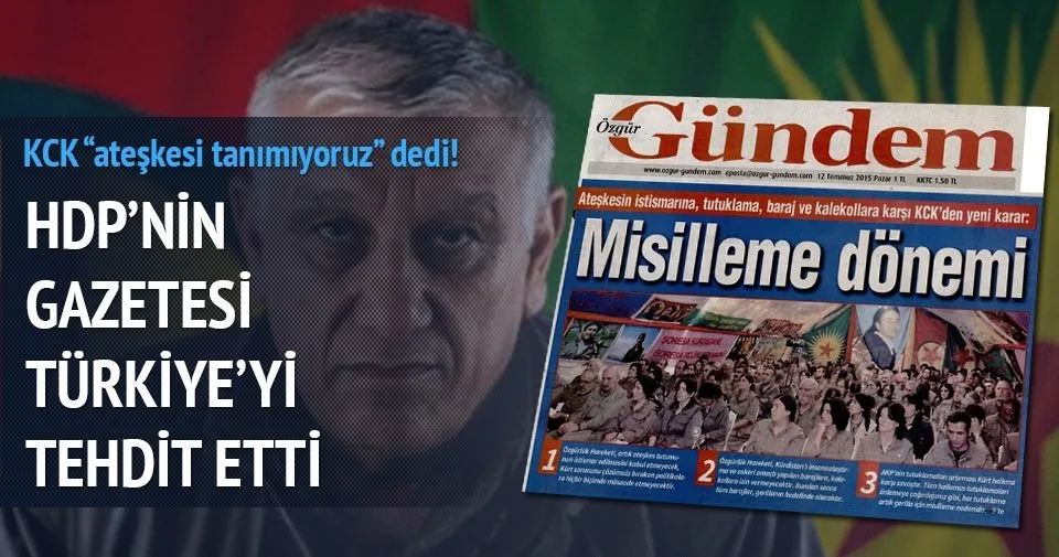 KCK’dan Türkiye’ye alçak tehdit