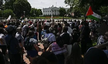 Beyaz Saray önünde Gazze’ye destek gösterisi
