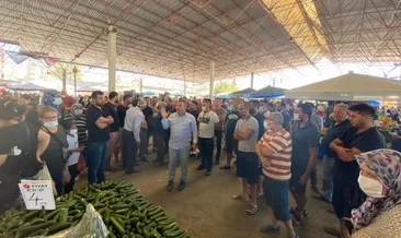 Afet toplanma alanına pazar yeri