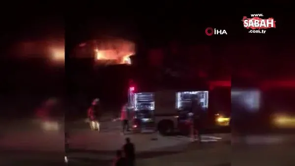Silivri’de mobilya atölyesinde korkutan yangın | Video