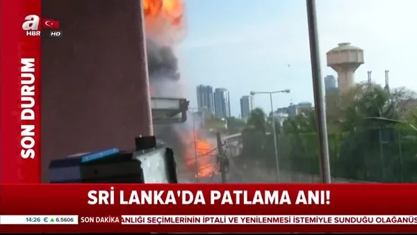 Sri Lanka'da en son gerçekleşen patlama anı kamerada!