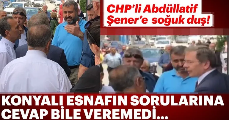 Konya’da CHP’li Abdullatif Şener’e tepki
