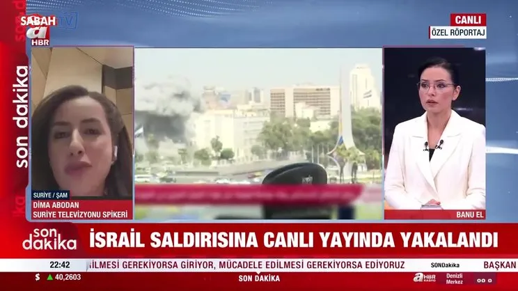 İsrail'in saldırısına canlı yayında yakalanan spiker dehşet anları A Haber'de anlattı