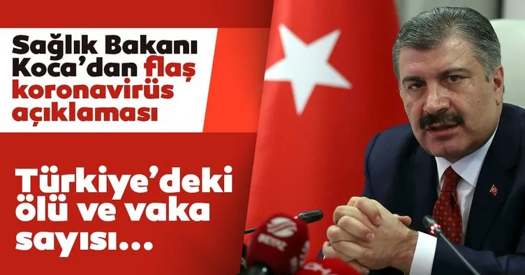SON DAKİKA: Sağlık Bakanı Fahrettin Koca corona virüsü açıklaması yaptı! İşte Türkiye'deki corona virüsü son vaka ve ölü sayısı