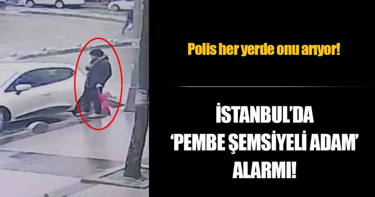 İstanbul’da pembe şemsiyeli hırsız kamerada