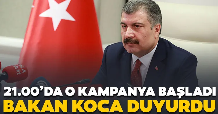 Son dakika! Sağlık Bakanı Fahrettin Koca, Twitter'dan duyurdu! Alkış kampanyası başladı