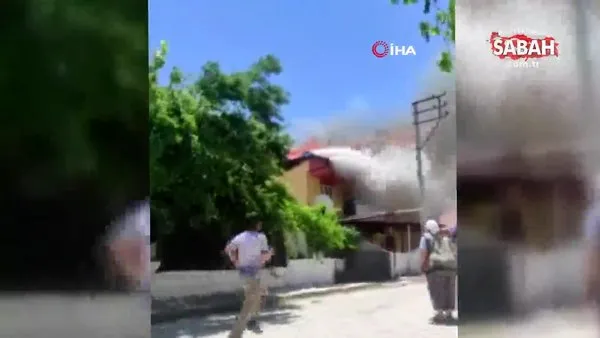 Tüplerin ardı ardına patladığı imalathane alevlere yenildi | Video