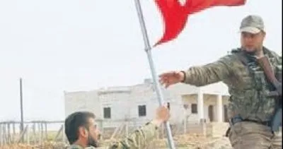 ÖSO, köye Türk bayrağını dikti