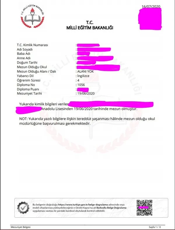 E-devlet lise diploması alma işlemi: Lise diploması nasıl alınır? - Son Dakika Eğitim Haberleri