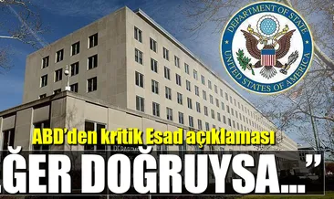 ABD’den kritik Esad açıklaması