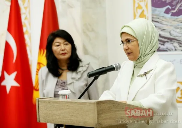 Emine Erdoğan Bişkek'te açılış yaptı