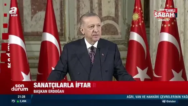 Sanatçılarla iftar buluşması! Başkan Erdoğan'dan önemli açıklamalar: Sanatçılarımızın emeğine sahip çıkıyoruz | Video