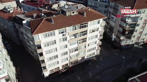 Bahçelievler'de boşaltılan 6 katlı bina havadan görüntülendi | Video