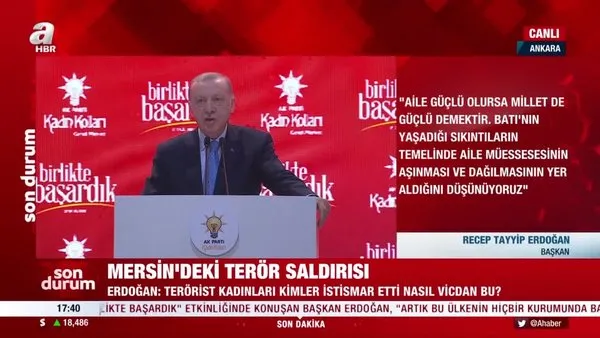 Başkan Erdoğan'dan AK Parti Kadın Kolları Toplantısı'nda önemli açıklamalar | Video