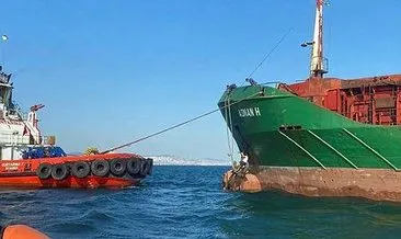İstanbul Boğazı’nda makine arızası yapan yük gemisi Ahırkapı’ya demirletildi