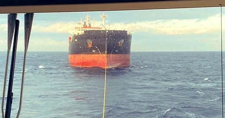 Çanakkale Boğazı’nda makine arızası yapan ve sürüklenen tanker kurtarıldı