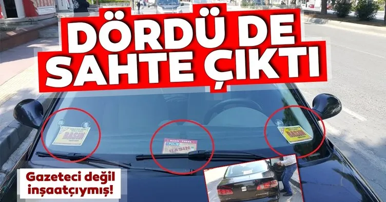 Samsun’da aracında 4 farklı sahte basın kartı olan sürücü gözaltına alındı