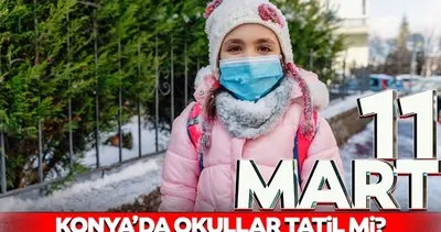Bugün Konya’da okullar tatil mi? 11 Mart okullar tatil olacak mı ve Konya Valiliği’nden kar tatili açıklaması geldi mi?