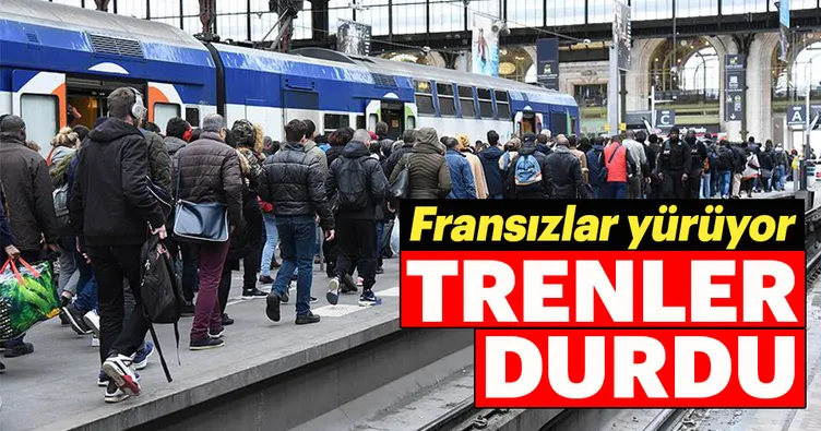 Grev Fransa’yı vurdu, Paris’te hayat durdu