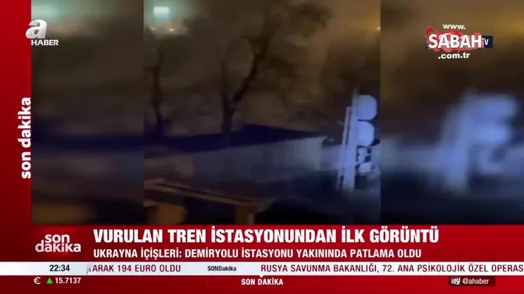 Vurulan tren istasyonundan ilk görüntüler | Video