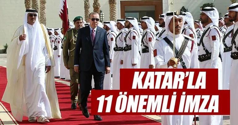 Katar ile 11 önemli anlaşma imzalandı