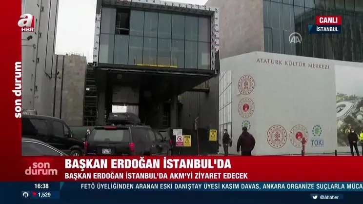SON DAKİKA! Cumhurbaşkanı Erdoğan İstanbul'da yapımı devam eden AKM'de | Video