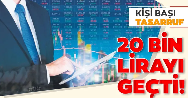 Kişi başı tasarruf 20 bin lirayı geçti