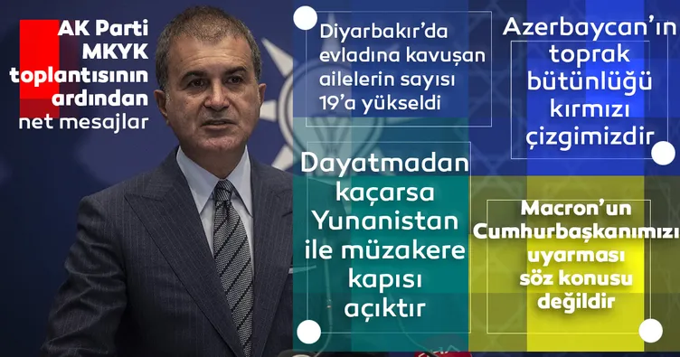 AK Parti Sözcüsü Ömer Çelik: Macron'un sayın Cumhurbaşkanımızı uyarması diye bir şey söz konusu değildir