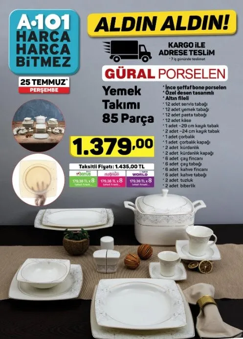 A101 aktüel ürünler listesi sürpriz ürünler burada! 25 Temmuz A101 kataloğu TAM LİSTE