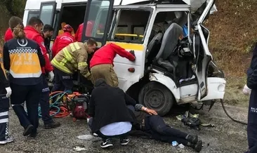 Düğün yolunda katliam gibi kaza