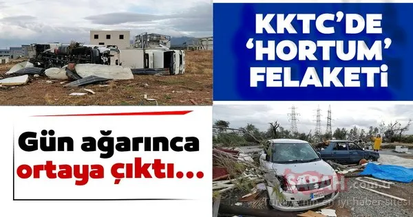 KKTC'de 'hortum' felaketi! Gün ağarınca ortaya çıktı...