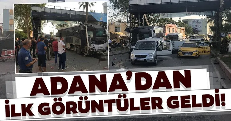 Adana’da terör saldırısı! Polis otobüsünün geçişi sırasında bombalı saldırı düzenlendi...