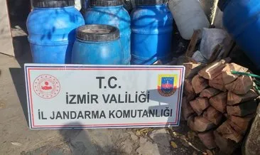 Jandarma operasyonunda 1750 litre kaçak içki ele geçirildi #izmir