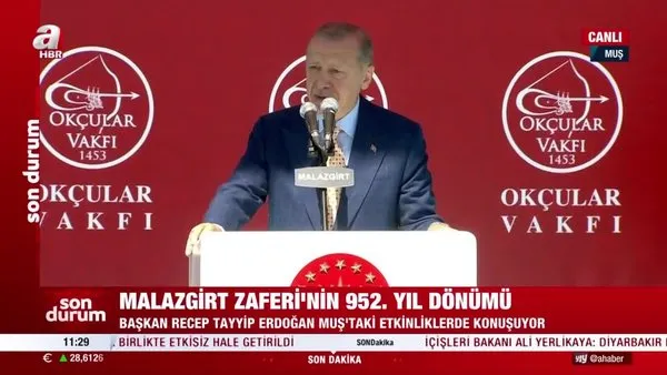 Başkan Erdoğan'dan Malazgirt'te tarihi açıklamalar | Video