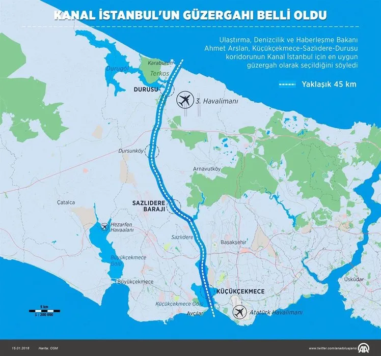 Kanal İstanbul nerede yapılacak? İşte bölgeden ilk fotoğraflar