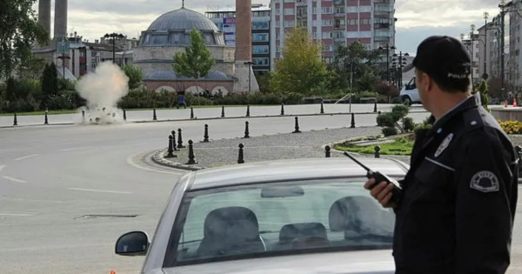 Görüntülü Haber Sivas’ta kent meydanına bırakılan sefer tasları panik yarattı