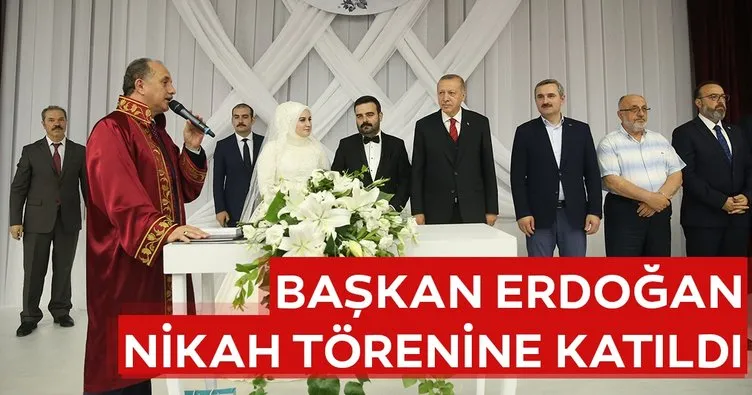 Başkan Erdoğan İstanbul’da nikah törenine katıldı