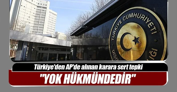 Türkiye’den AP’de alınan karara tepki