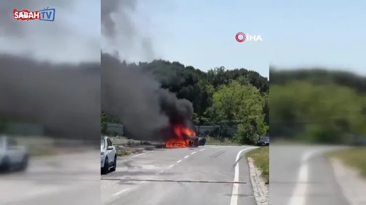 20 milyon liralık Ferrari alev topuna döndü | Video