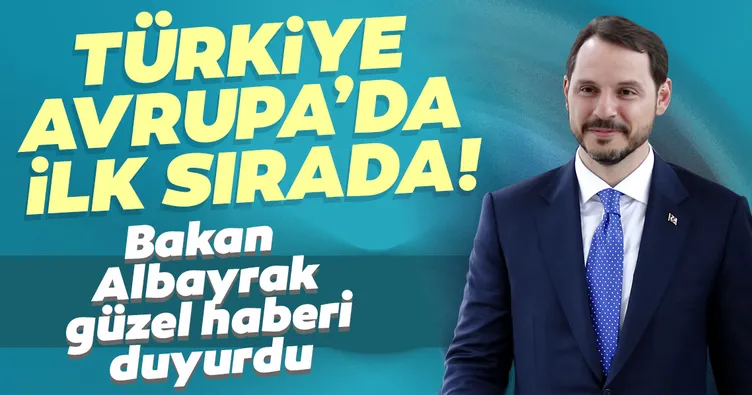 Son dakika | Bakan Berat Albayrak duyurdu! Türkiye, Avrupa sıralamasında ilk sırada!