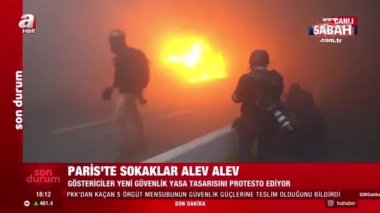 Fransa yeniden yangın yerine döndü.. Şiddet olayları birbirini izliyor!