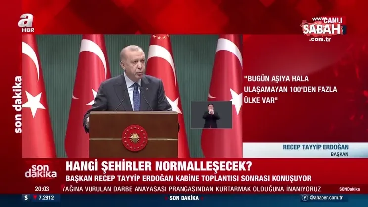 Son dakika: Kabine toplantısı kararları açıklandı! Sokağa çıkma yasağı hangi illerde kalktı? | Video
