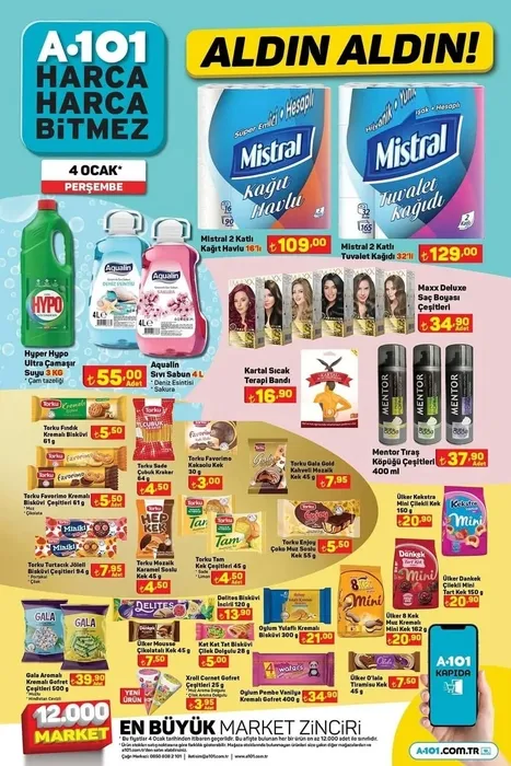 A101 AKTÜEL KATALOĞU 4 OCAK: Yeni yılın ilk indirimleri sayfa sayfa yayında! Bu Perşembe A101 aktüel ürünler kataloğunda neler var?