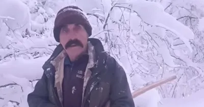 Çobanın yardım çağrısına valilik yetişti: Karlı yollar aşıldı, hayvanlara yem ulaştırıldı #giresun