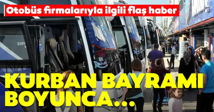 Otobüs firmalarına ek sefer izni