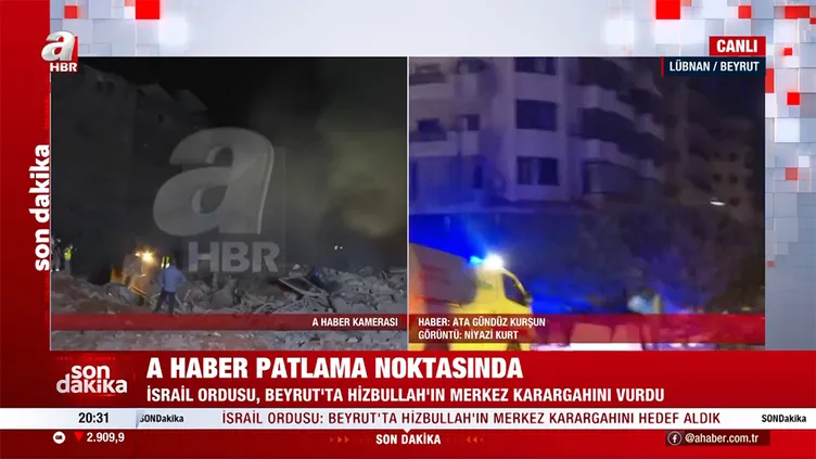 Lübnan’da patlama noktasından tarihi yayın! Olay yeri görüntüleri ilk kez A Haber’de